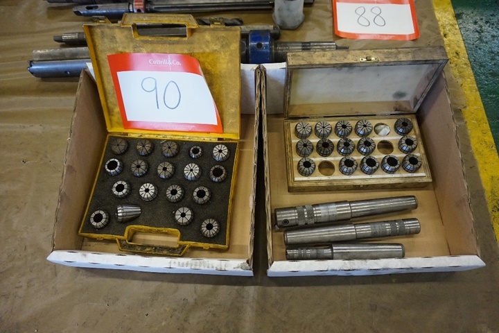 (2) Boxes of Collets & (3) Floating Reamers
