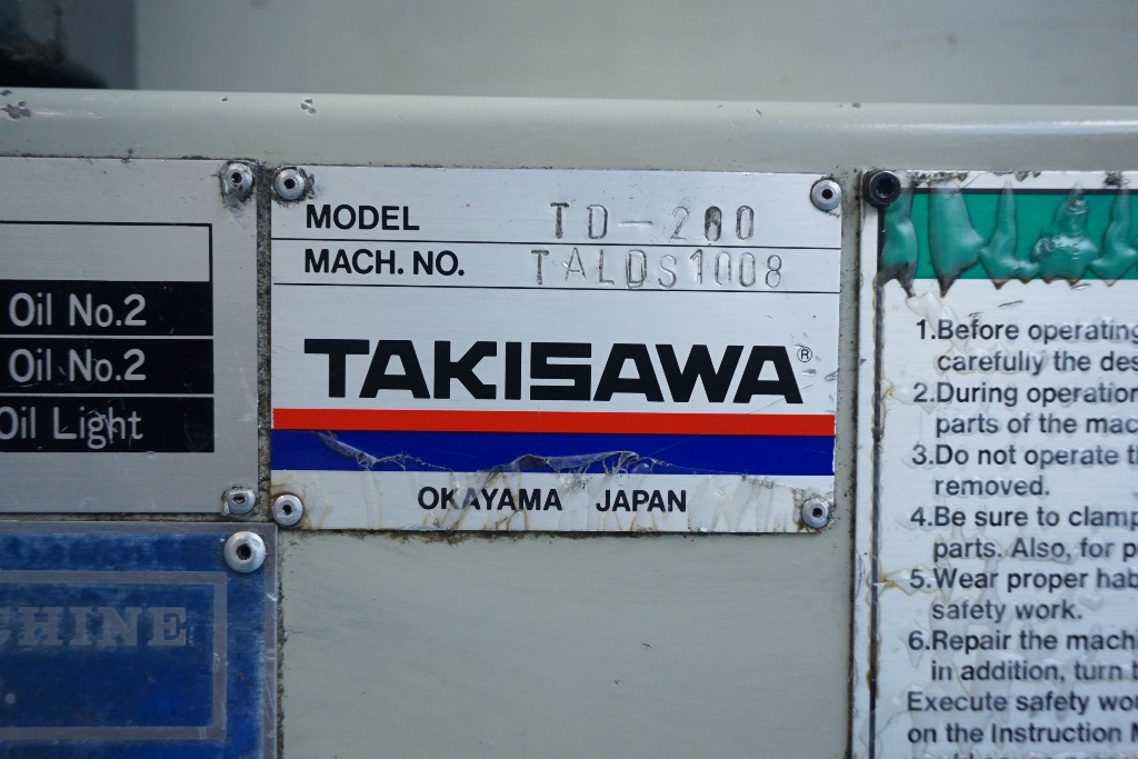 Takisawa Type TD 260 Twin Spindle CNC Lathe