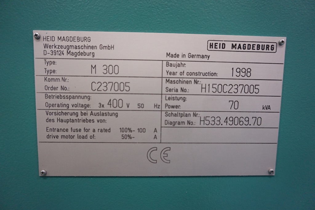 Heidimagdeburg M300 5 Axis Lathe