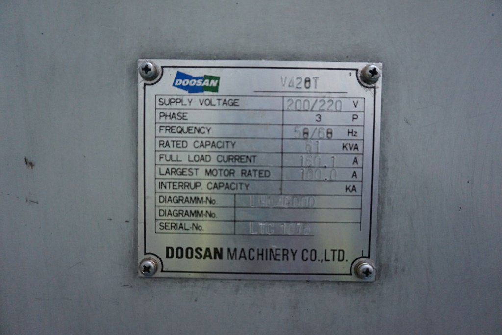 Doosan V420T Twin Spindle Vertical Lathe