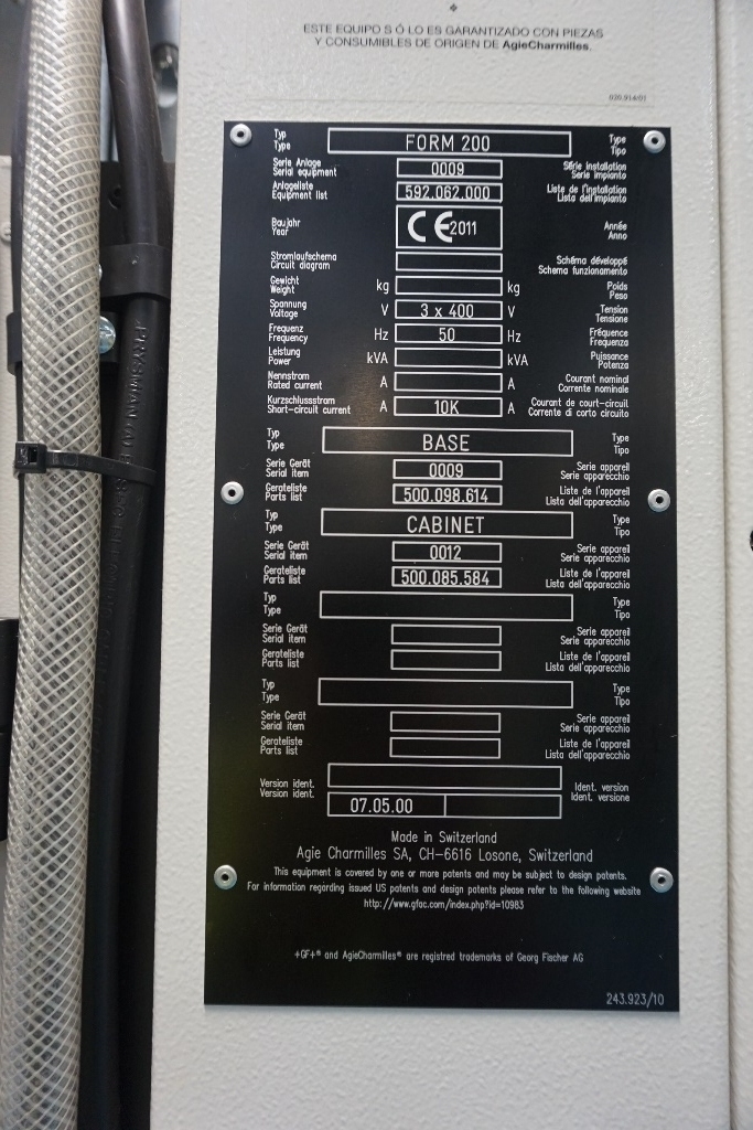 Agie Charmilles Form 200 Die Sink CNC EDM Machine