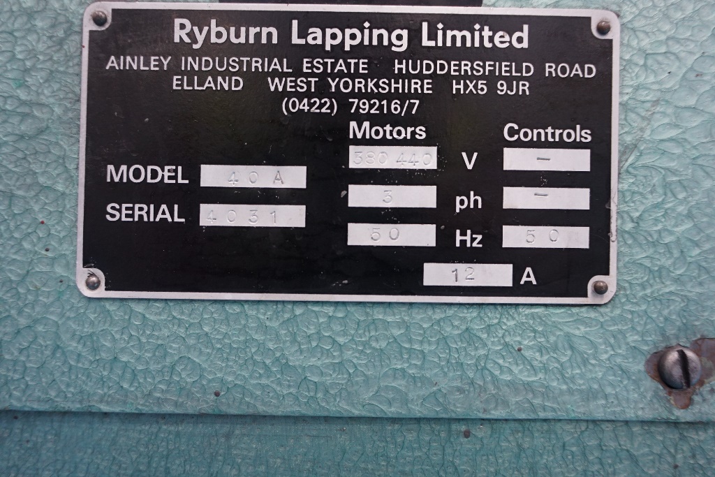 Ryburn Model 40 Lapping Machine