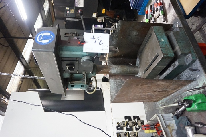 Steel Work Table with Meddings Bench Top Pillar Drill