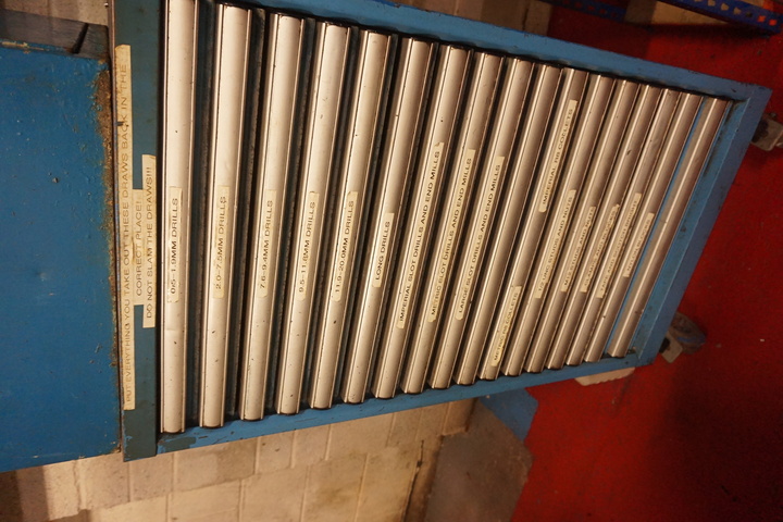 17 Draw Mobile Cabinet including Drills