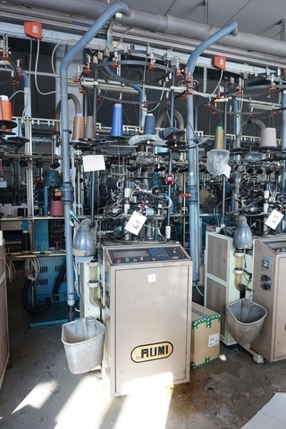 Rumi Model 2001 Hosiery Knitting Machine; 3 1/2" diameter; 144 Needle Count; 36 Gauge