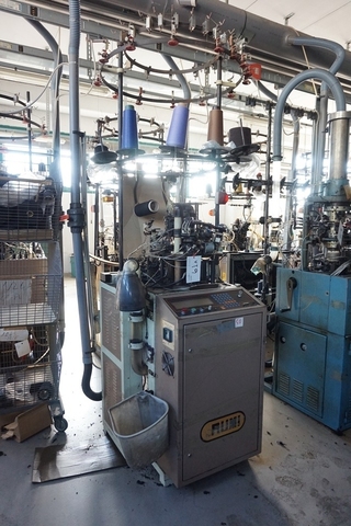 Rumi Model 2001 Hosiery Knitting Machine; 3 1/2" diameter; 144 Needle Count; 36 Gauge