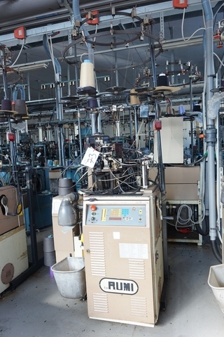 Rumi Halley 2 Hosiery Knitting Machine; 3 1/2" diameter; 144 Needle Count; 36 Gauge