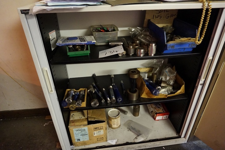 Cupboard with Qty of Plug Gauges and Thread Gauges