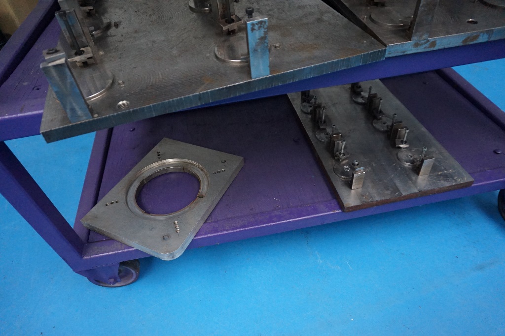 Mobile Trolley with Qty of Jigs/Fixtures for Wire Eroders