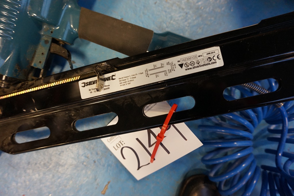 Silverline Air Framing Nail Gun 90mm Capacity