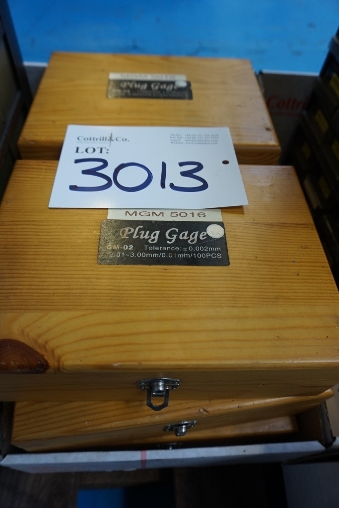 Quantity Pin Gauges. (6) Boxes
