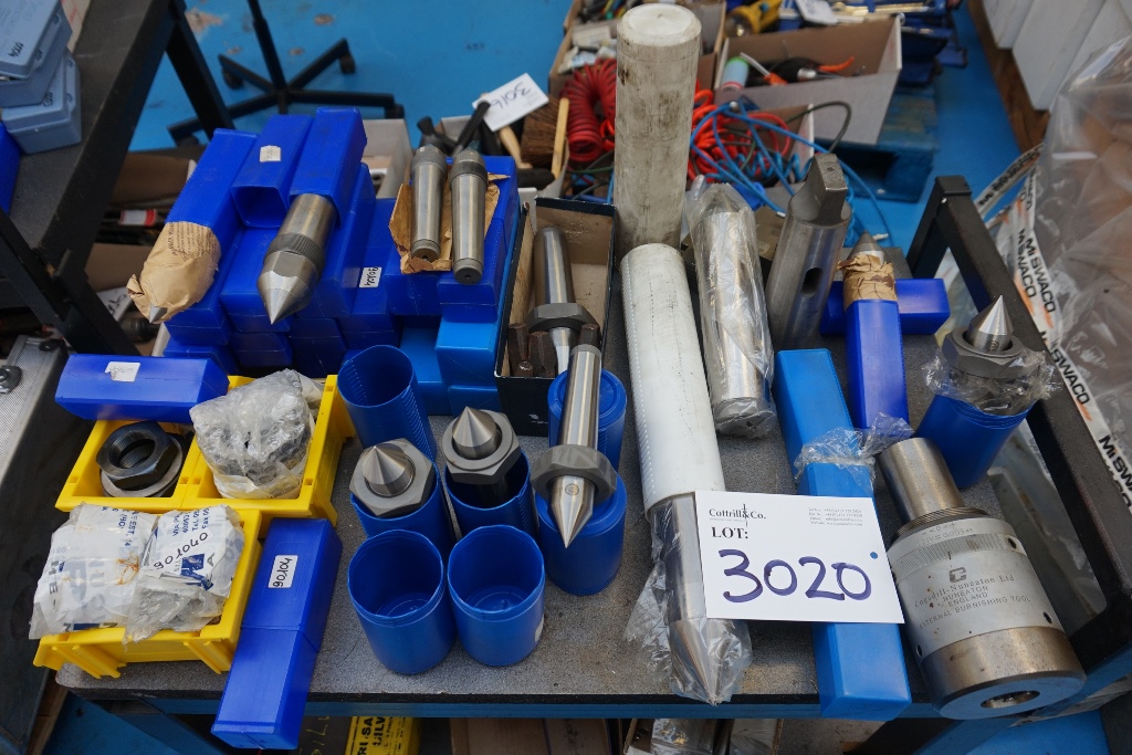 Quantity No. 4MT, 5MT & 6MT Dead centres & Gogsdill external burnishing tool XXB25