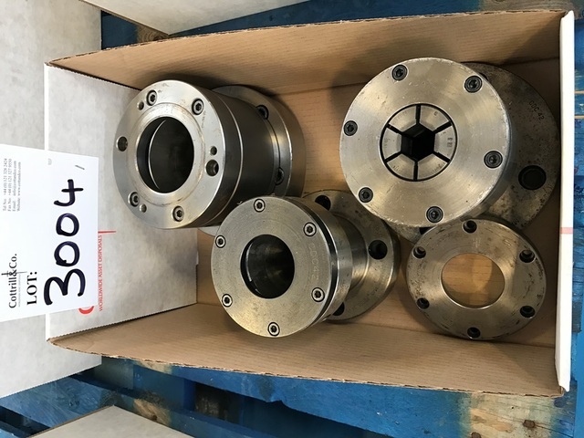 (2) Crawford CDC-42 Hydraulic collet chucks and (1) DEL CRS-54 Hydraulic collet chuck