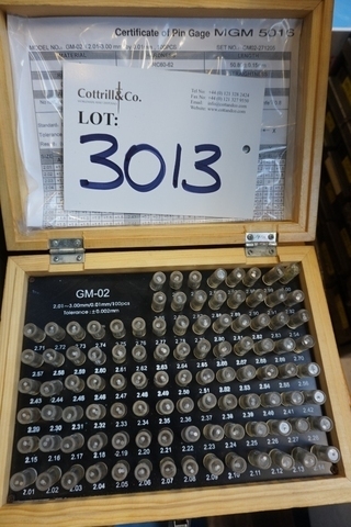 Quantity Pin Gauges. (6) Boxes