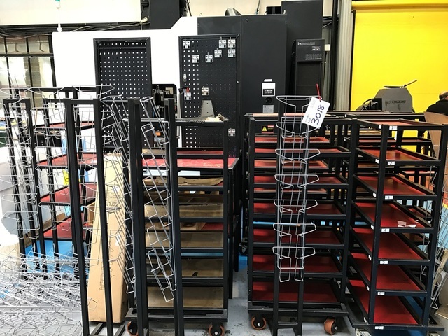 (6) Mobile racks, (2) Benches & quantity of Literature racks