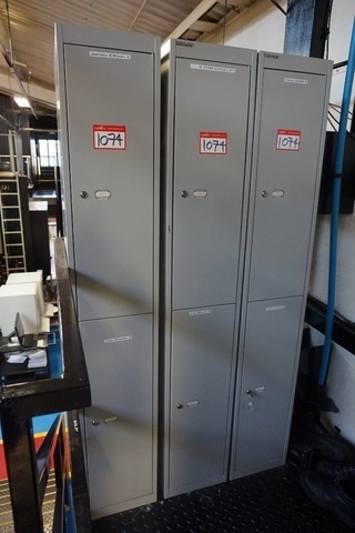 (6) x Bisley Single  Unit Two Section Lockers
