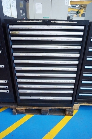 12 Draw Cabinet including Ring Gauges, Plug Gauges
