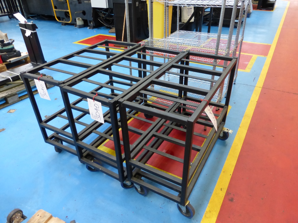 (3) Mobile Trollies & (3) Racks