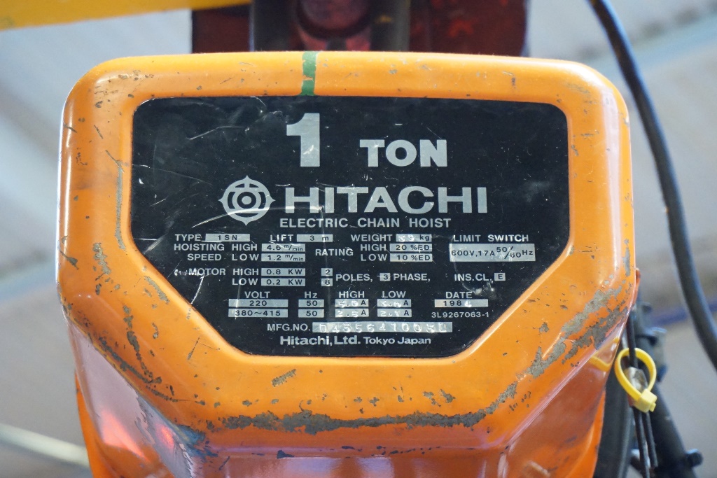 Jib Crane with Hitachi 1 Ton Hoist
