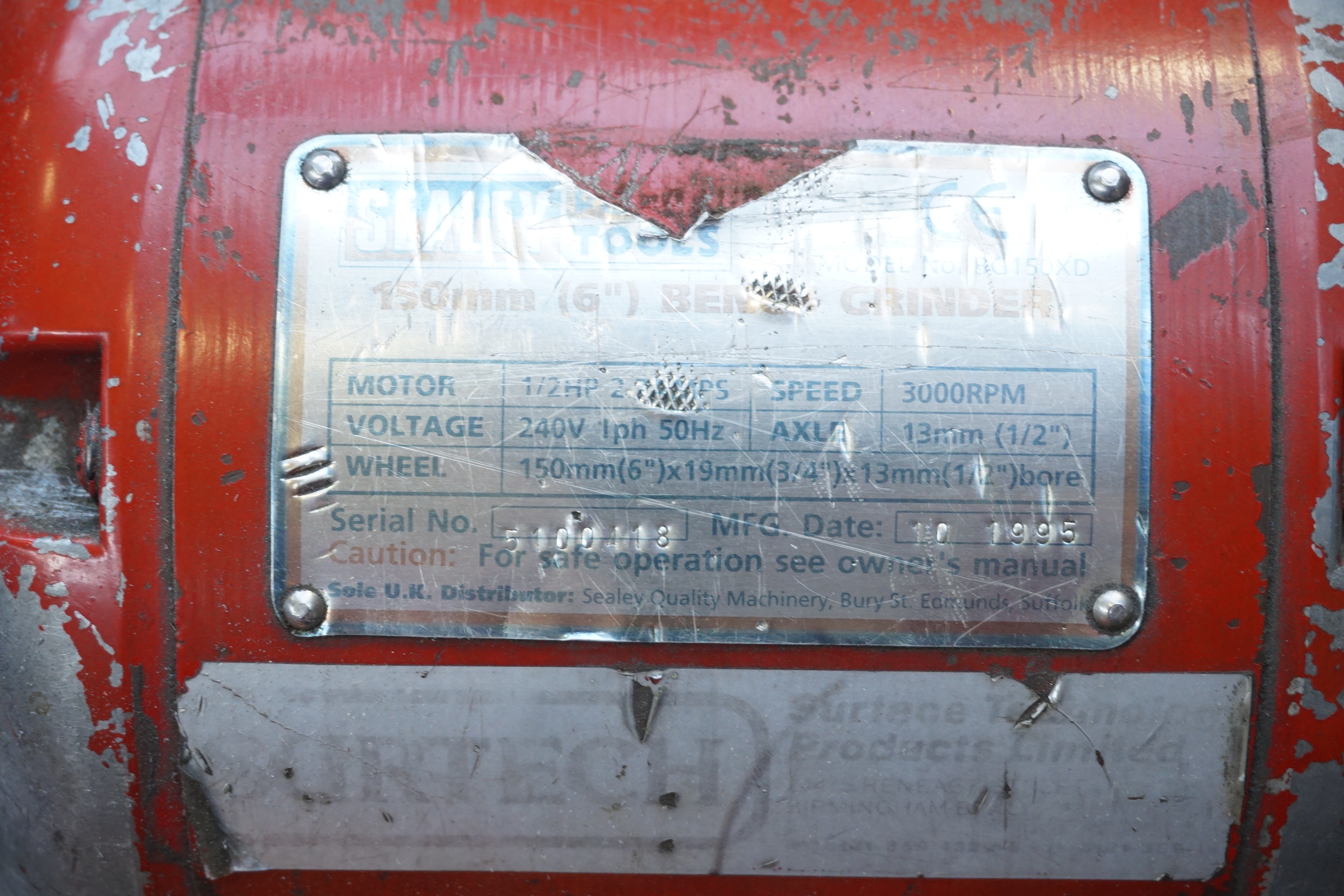 Sealey 6” Bench Grinder