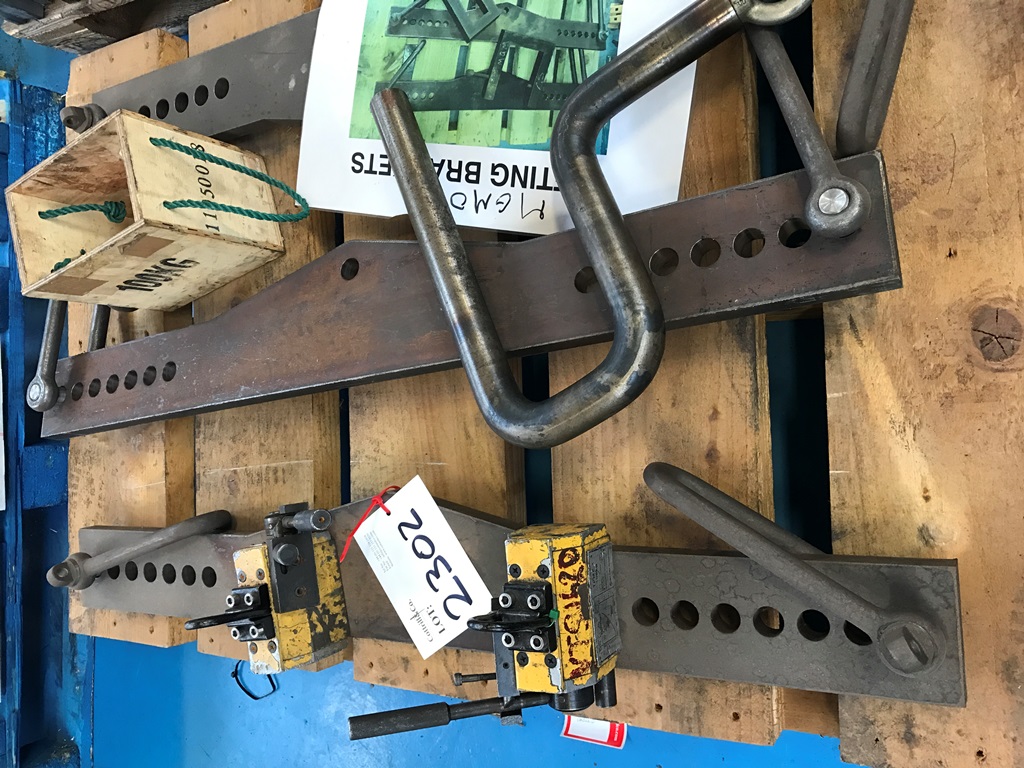 Quantity Lifting Equipment including (2) Magnetic Lifting Clamps 100kg Capacity