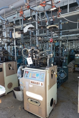 Rumi Halley 2 Hosiery Knitting Machine; 3 1/2" diameter; 144 Needle Count; 36 Gauge