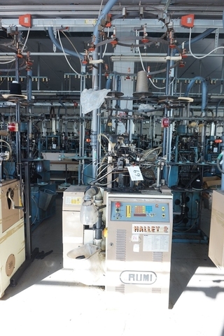 Rumi Halley 2 Hosiery Knitting Machine; 3 1/2" diameter; 144 Needle Count; 36 Gauge