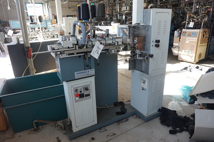 Rosso Ultraturn 3500 Electronic Sock Turning Machine S/N: 2614 with Super 25 Sock Linking Machine S/N: 3326