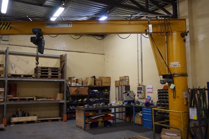 Jib Crane, SWL 2 Ton Demag Hoist